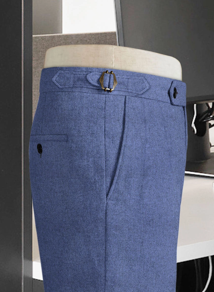 Naples Paris Blue Highland Tweed Trousers - Image 5