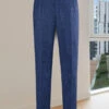 Naples Powder Blue Highland Tweed Trousers