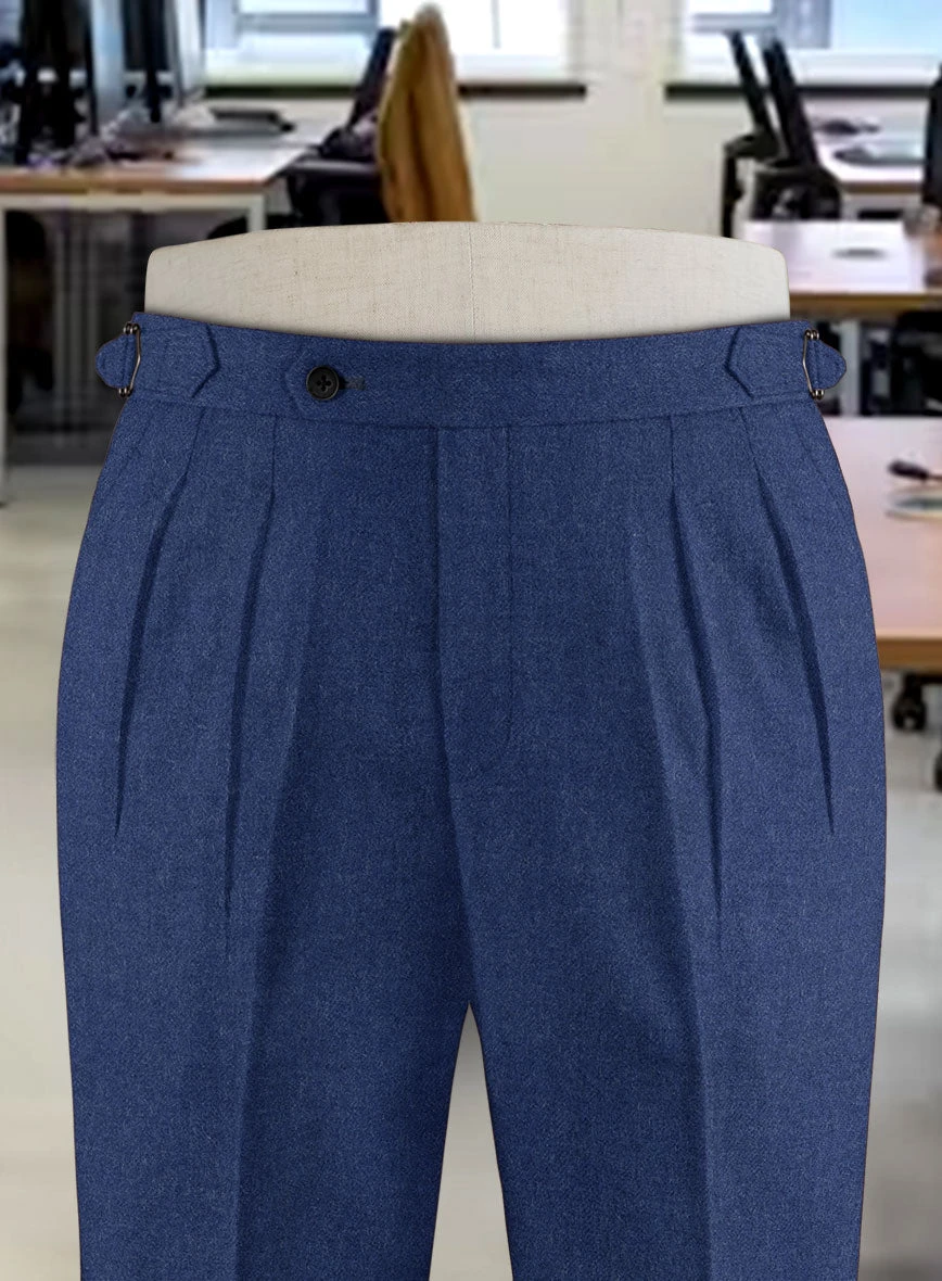 Naples Powder Blue Highland Tweed Trousers - Image 3