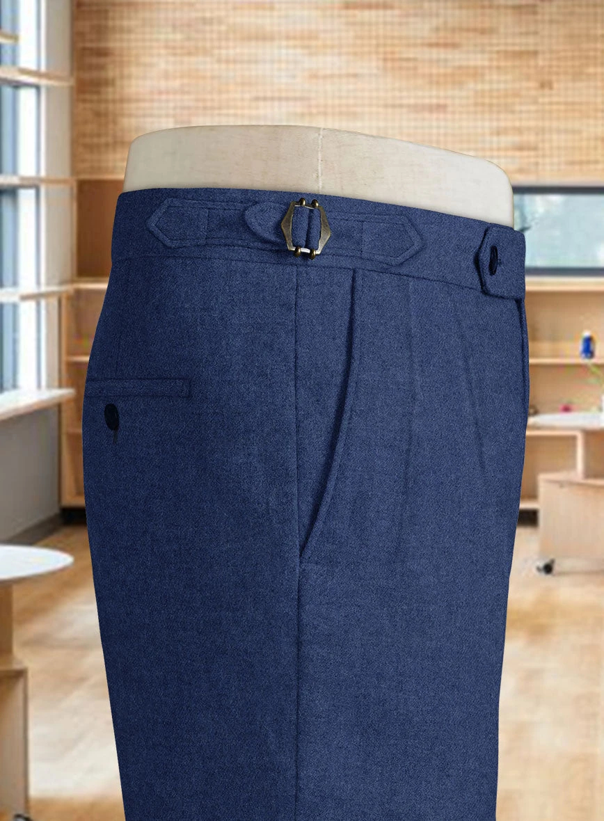 Naples Powder Blue Highland Tweed Trousers - Image 5