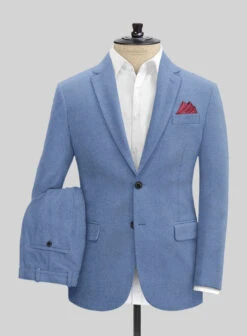 Naples Retro Blue Tweed Suit
