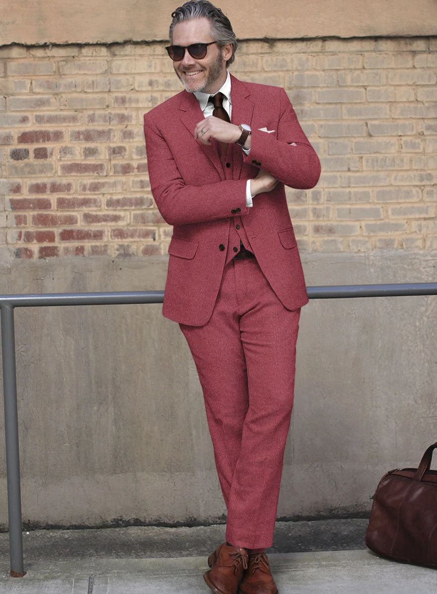 Naples Venetian Pink Tweed Suit - Image 2