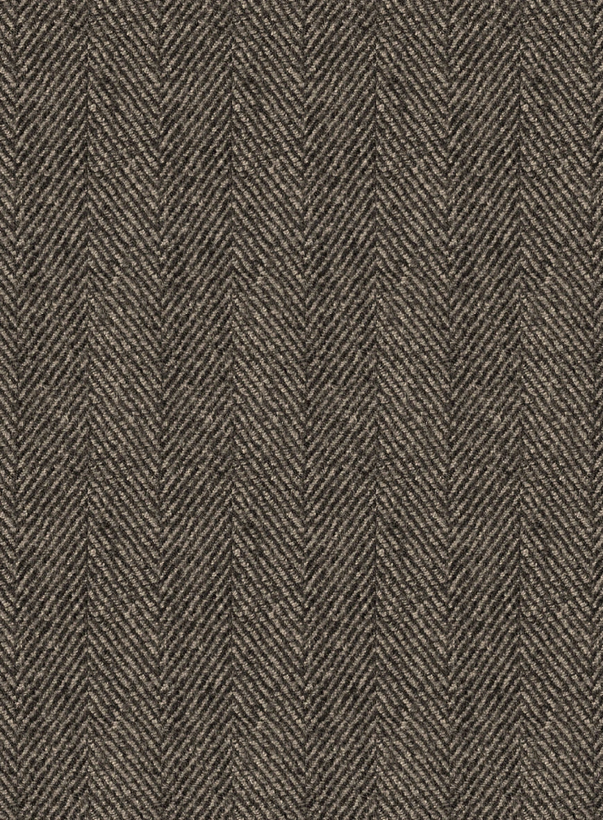Naples Wide Herringbone Brown Tweed Suit - Image 5