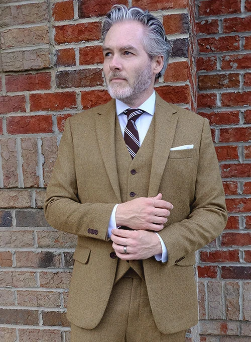Naples Melange Brown Tweed Suit - Image 3