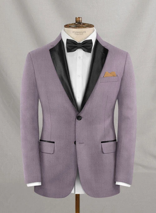Napolean Wool Lavender Tuxedo Suit - Image 3