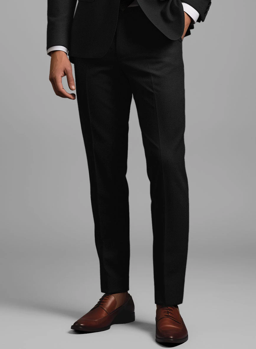 Napolean Black Wool Tuxedo Suit - Image 5