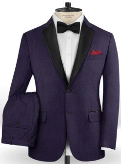 Napolean Eggplant Wool Tuxedo Suit