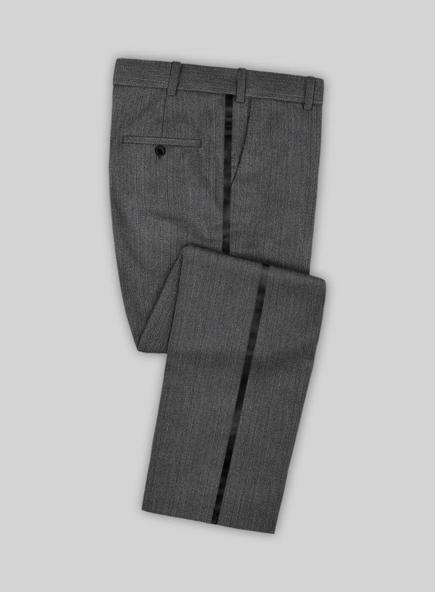 Napolean English Charcoal Wool Tuxedo Suit - Image 4