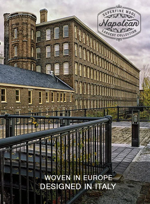 Napolean Mini Houndstooth Blue Wool Tuxedo Suit - Image 7