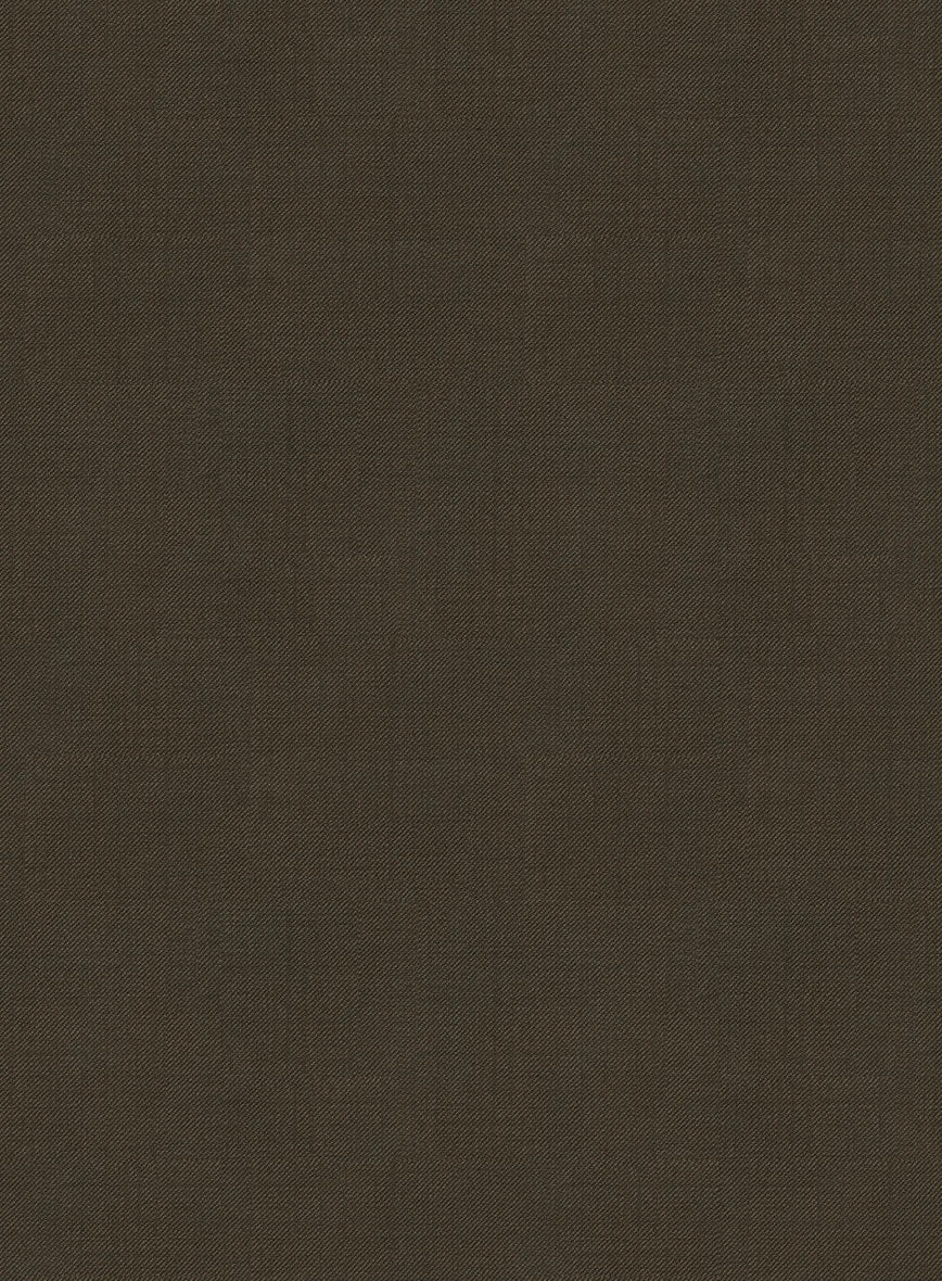 Napolean Mud Brown Wool Tuxedo Suit - Image 4