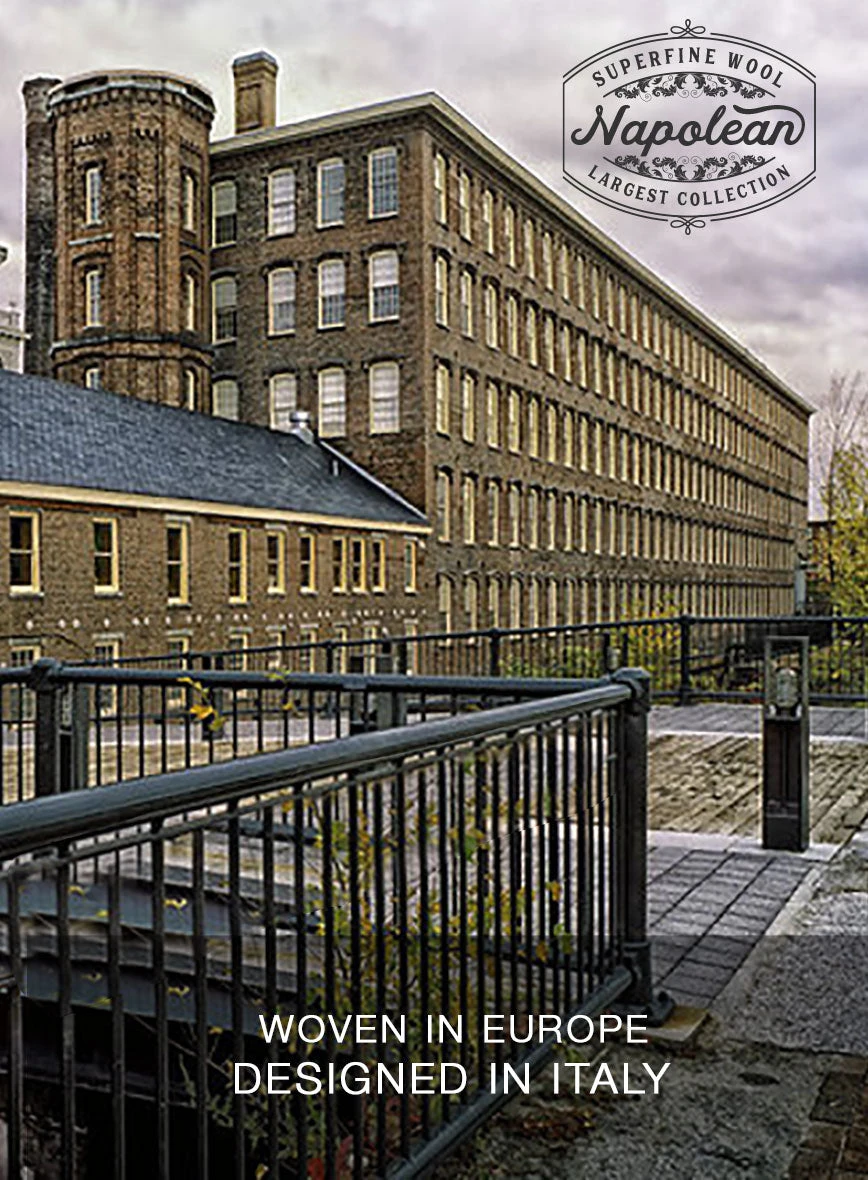 Napolean Stretch Powder Blue Wool Tuxedo Suit - Image 7