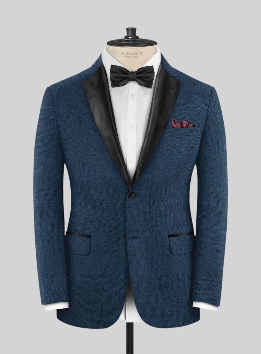 Napolean Stretch Powder Blue Wool Tuxedo Suit - Image 2