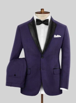 Napolean Violet Wool Tuxedo Suit