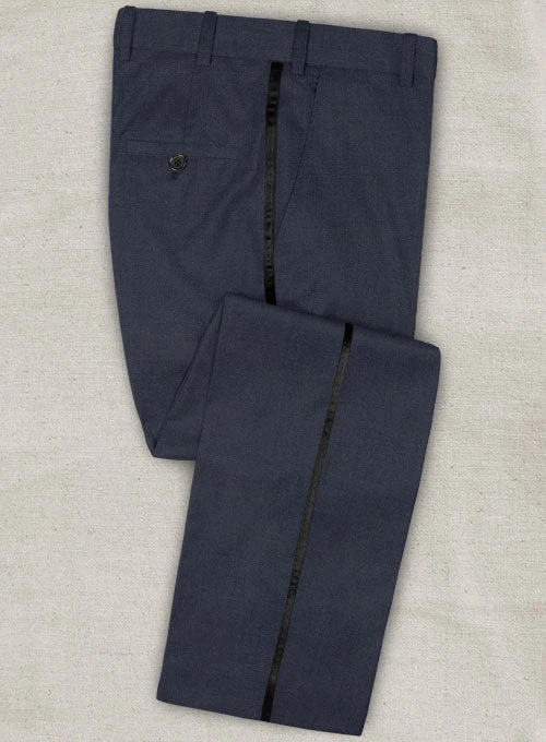 Napolean Navy Blue Wool Tuxedo Suit - Image 4
