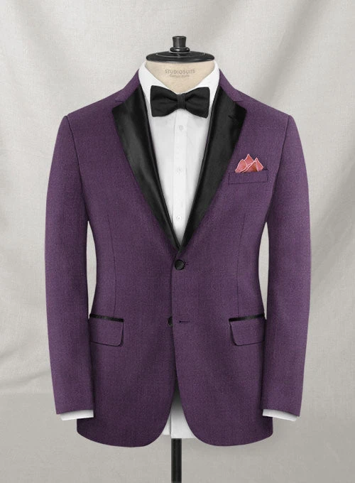Napolean Purple Wool Tuxedo Suit - Image 2