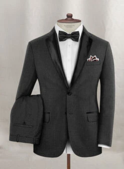 Napolean Stretch Charcoal Wool Tuxedo Suit