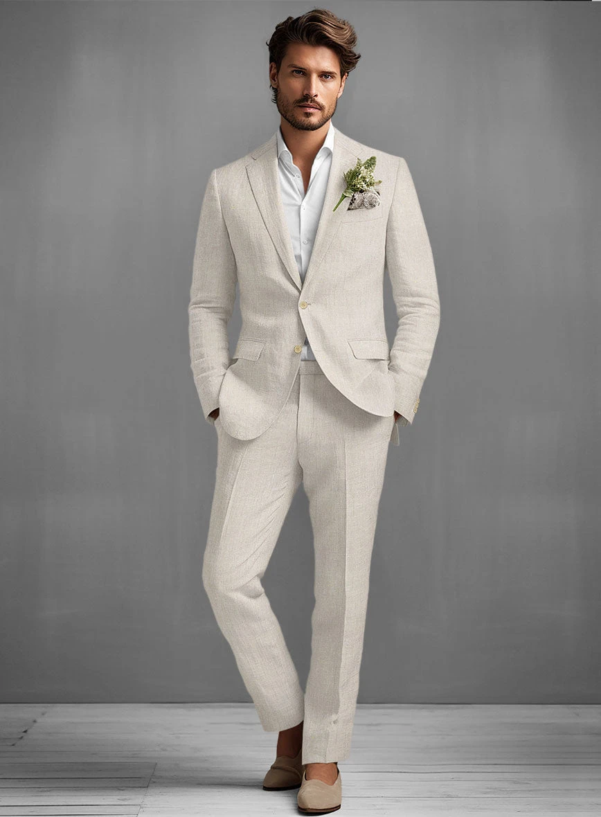 Pure Barn Beige Linen Suit