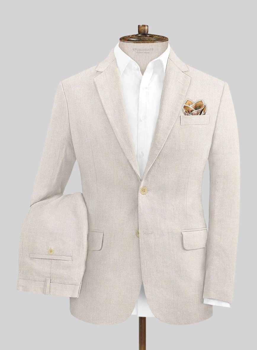 Pure Barn Beige Linen Suit - Image 2