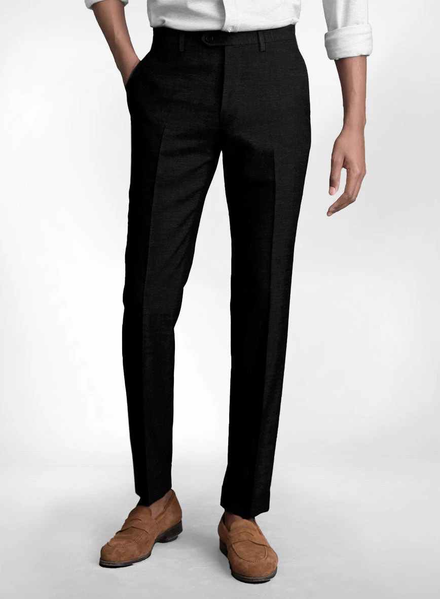 Pure Black Linen Suit - Image 6