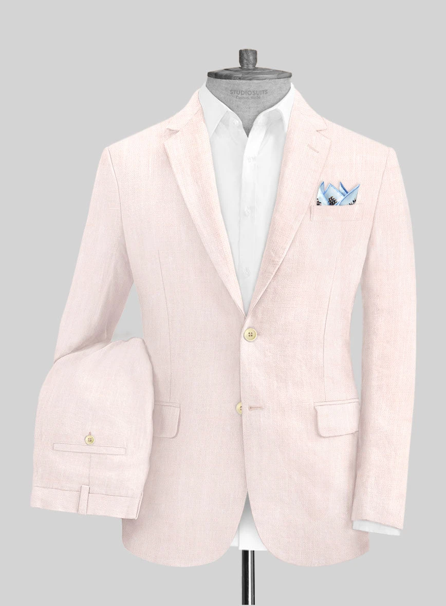 Roman Light Pink Linen Suit - Image 2