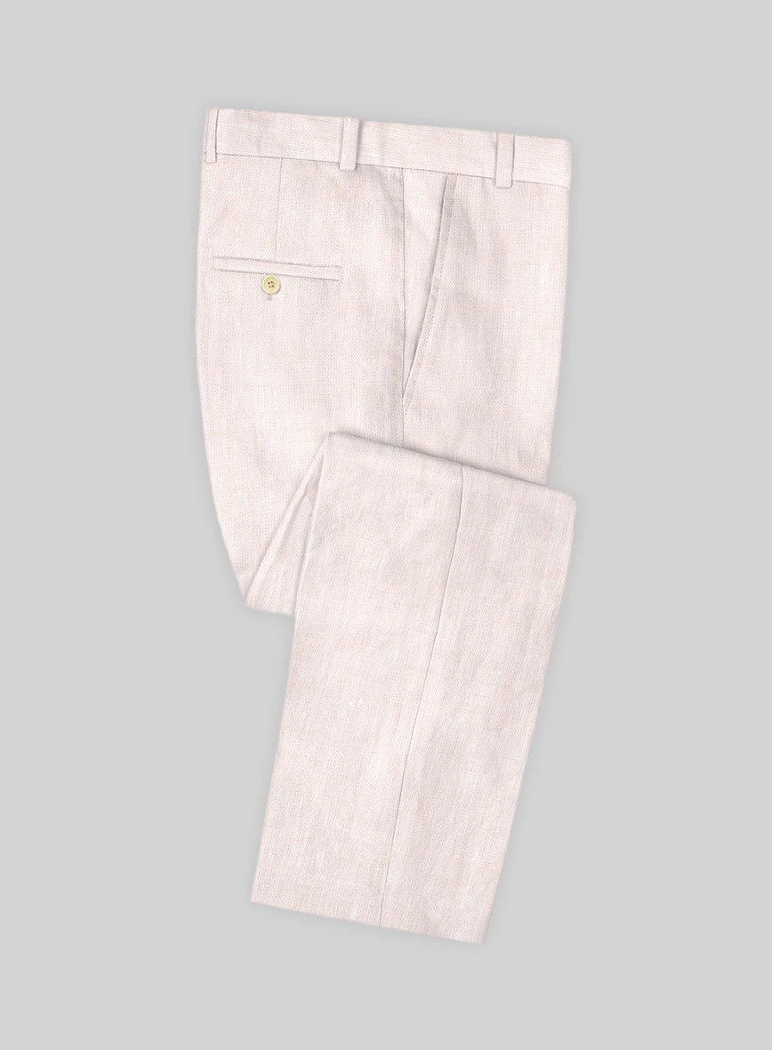 Roman Light Pink Linen Suit - Image 5
