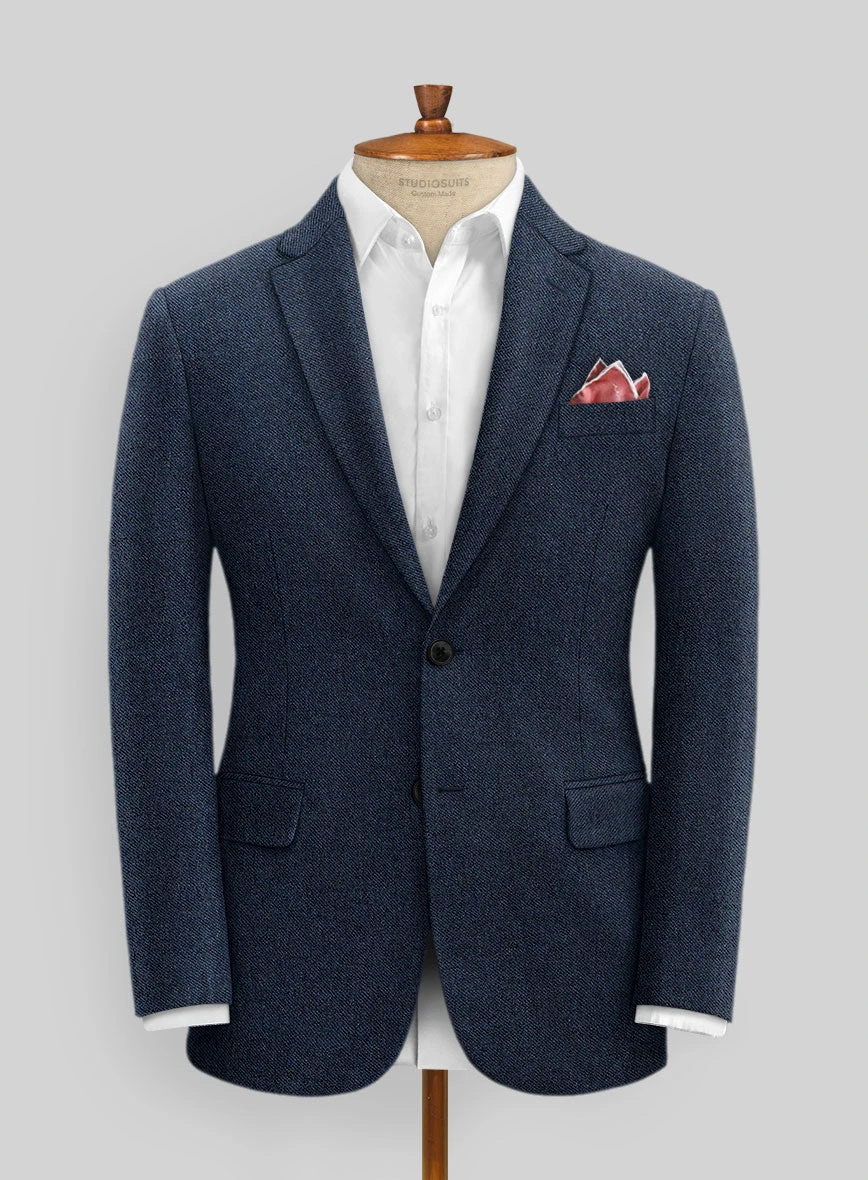Royal Blue Denim Tweed Suit - Image 3
