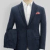 Royal Blue Denim Tweed Suit