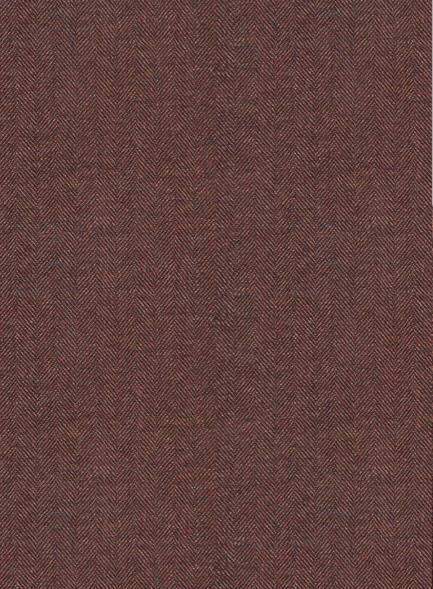 Mute Wine Herringbone Tweed Pants - Image 3