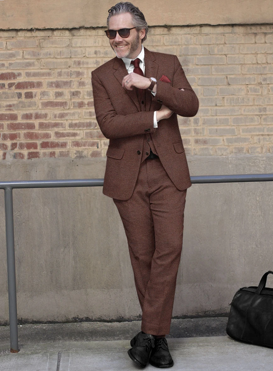 Mute Wine Herringbone Tweed Suit - Image 2