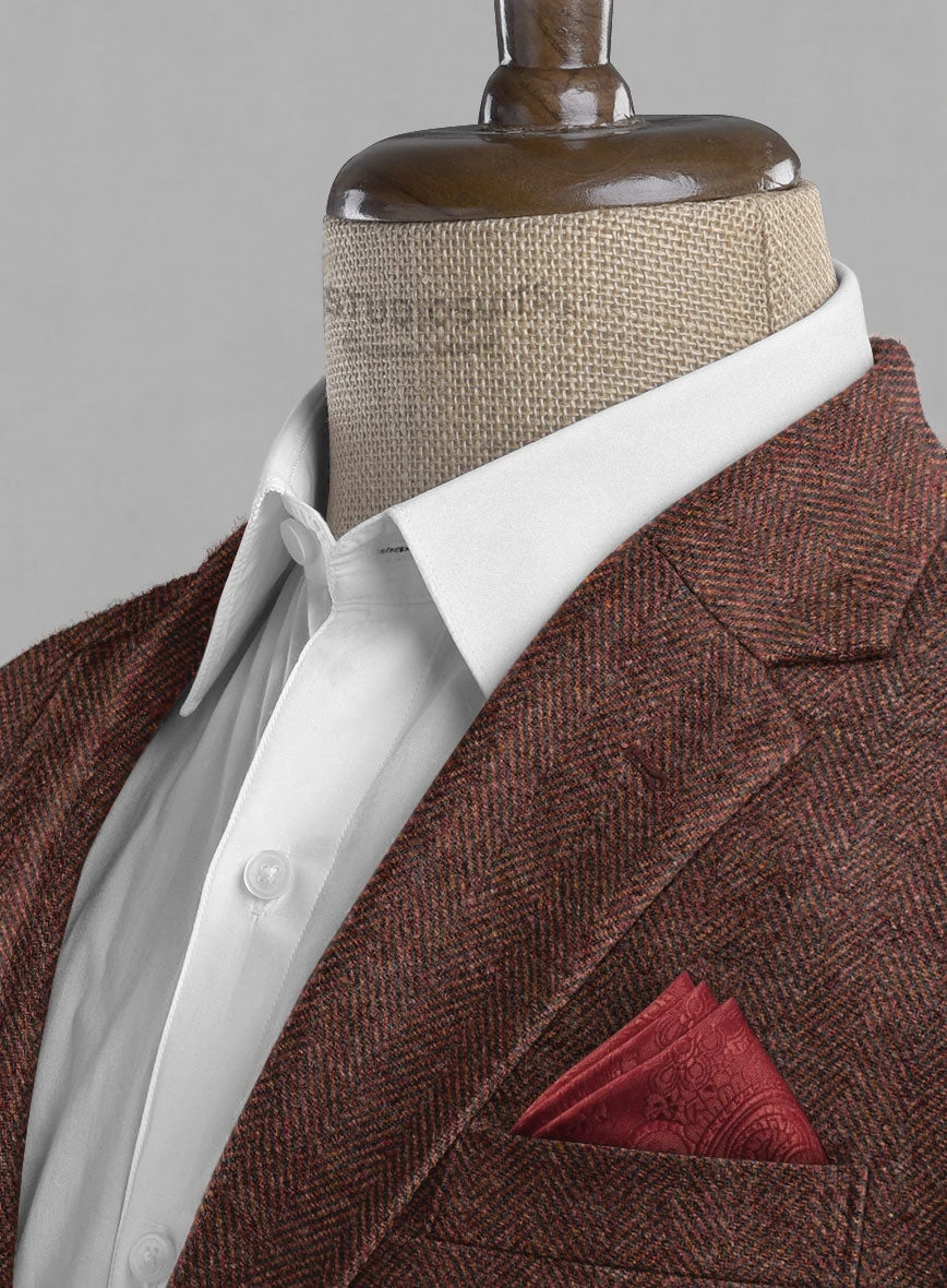 Mute Wine Herringbone Tweed Suit - Image 4