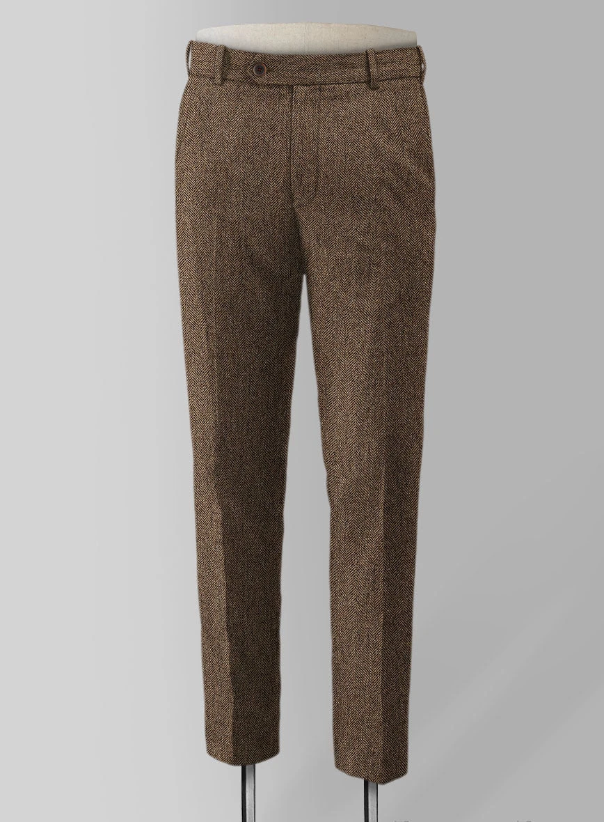 Rust Herringbone Tweed Pants - Image 2