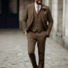 Rust Herringbone Tweed Suit