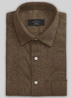 Rust Herringbone Tweed Shirt
