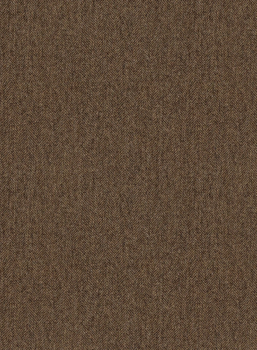 Rust Herringbone Tweed Shirt - Image 3