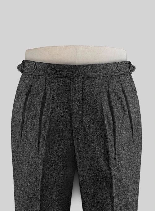 Stone Charcoal Highland Tweed Trousers - Image 4