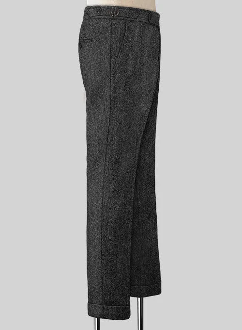 Stone Charcoal Highland Tweed Trousers - Image 7