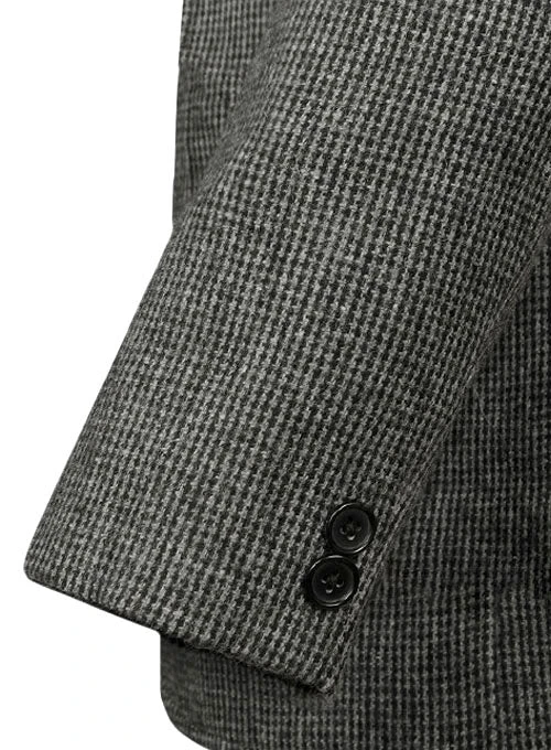 Vintage Gray Macro Weave Tweed Suit - Image 3