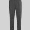 Vintage Plain Dark Gray Tweed Highland Trousers