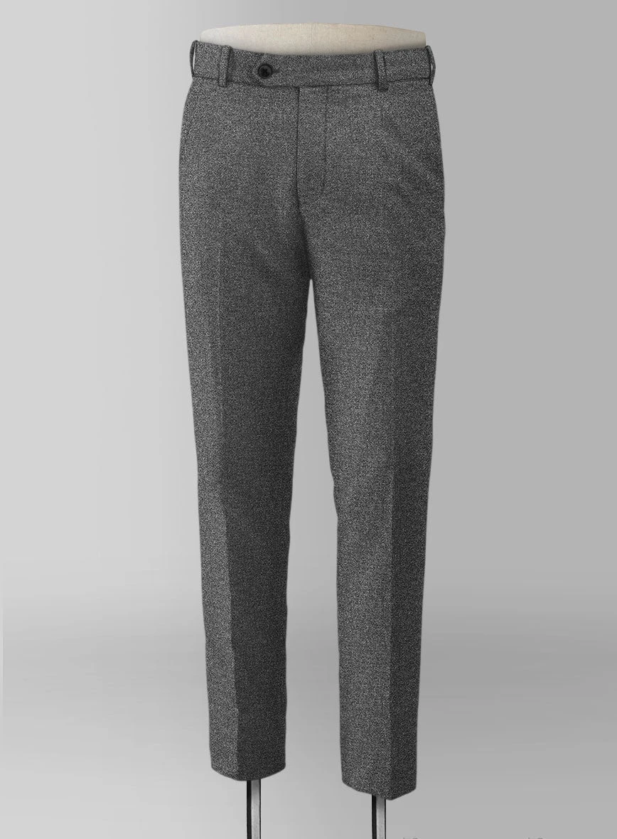 Vintage Plain Dark Gray Tweed Suit - Image 6