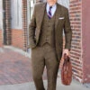 Vintage Glasgow Brown Tweed Suit